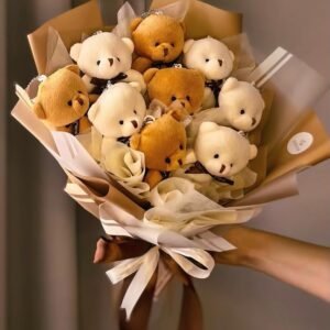 Cute Teddy Bear Bouquet Gift Set